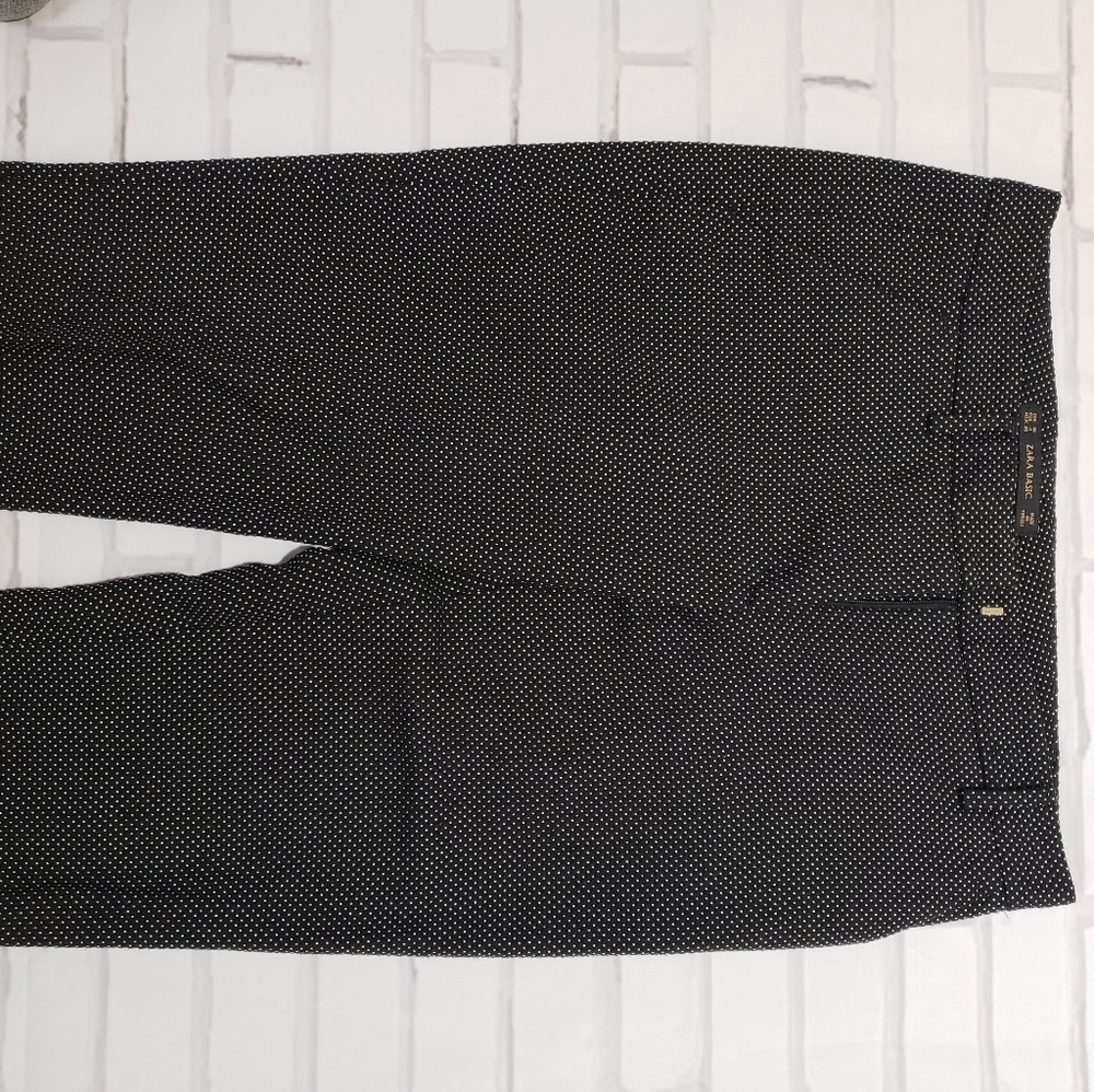 Zara basic Polka dot Black pants size 4